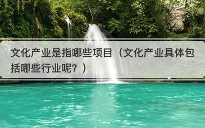 文化产业是指哪些项目（文化产业具体包括哪些行业呢？）
